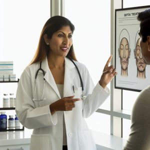 Professional Botox consultation about masseter muscle botox