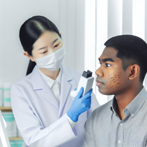 Professional Acne Scar Treatment consultation about laser acne scar removal