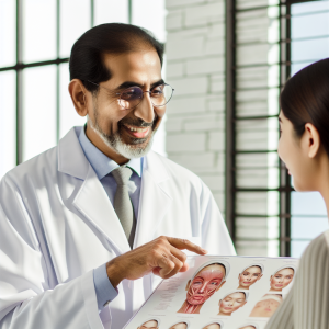 Professional Botox consultation about botox before and after forehead