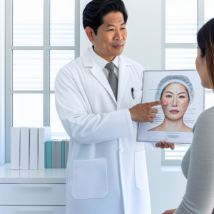 Professional Botox consultation about botox lip flip