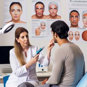 Professional Microneedling consultation about microneedling facial near me