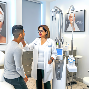Professional Hydrafacial consultation about hydrafacial for men near me